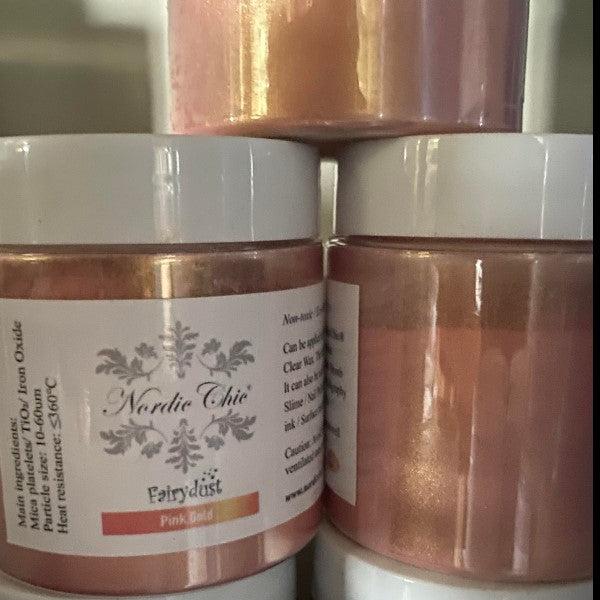 Fairy Dust - fargen Pink Gold, rosafarget glimmer pulver
